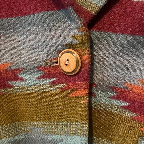 Vintage Aztec Western Wool Polyester Maurizio Ramani Blazer Jacket size Large - Picture 3 of 8